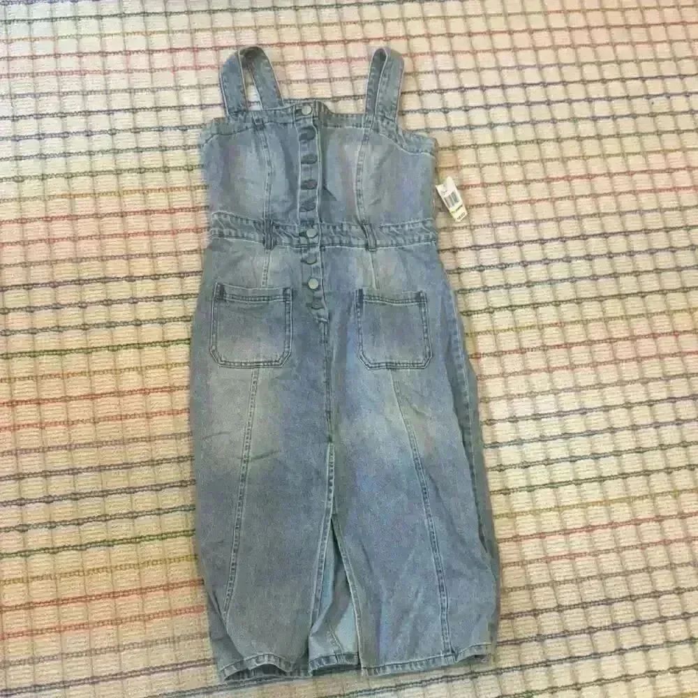 HABITUAL Denim Button Front Midi Dress Medium